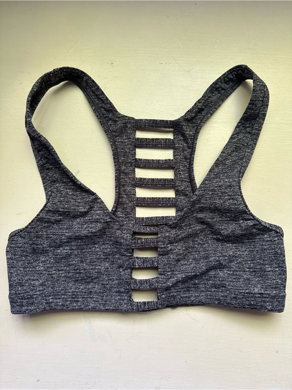 PINK Victoria's Secret Dark Gray Ladder-Back Sports Bra